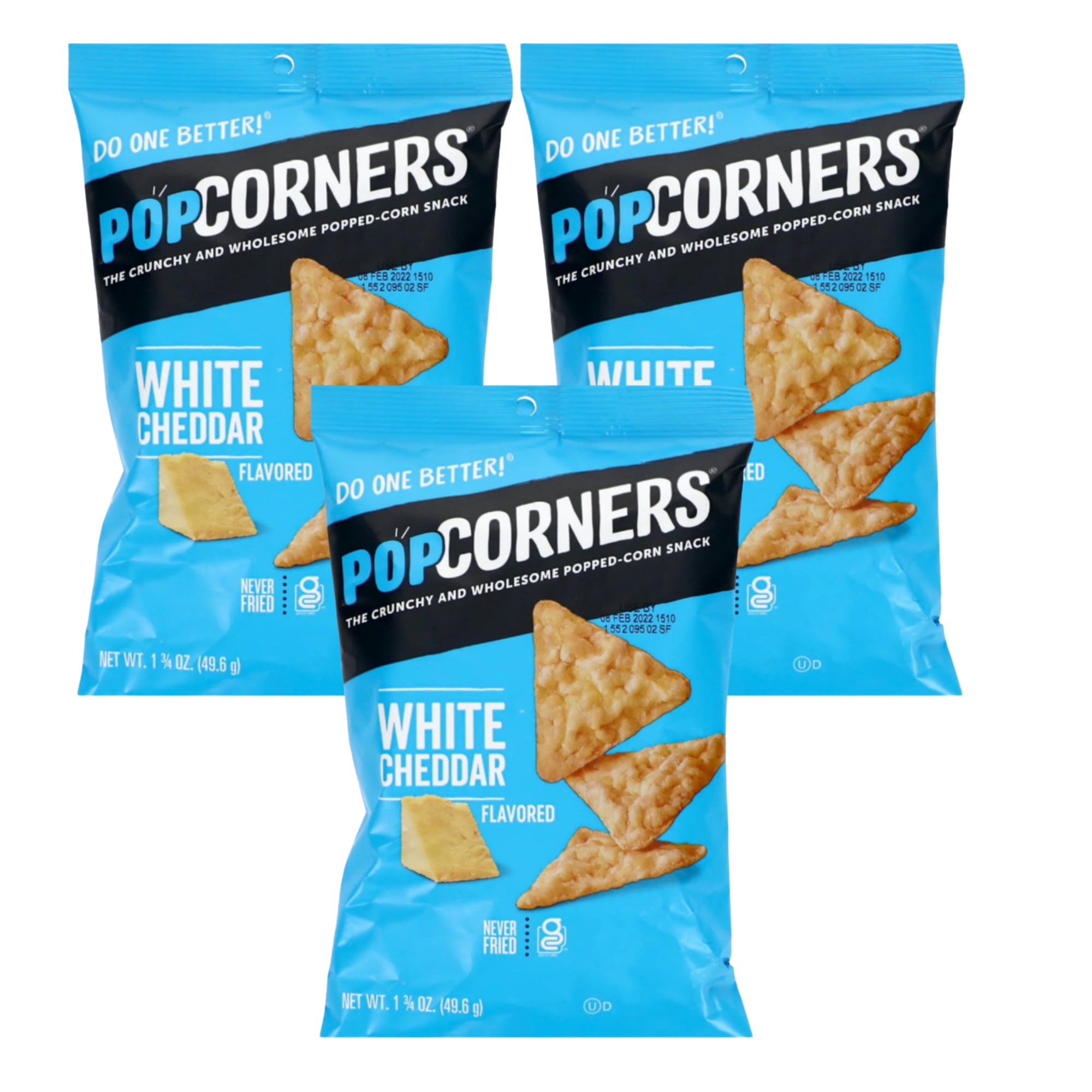 Popcorners Popped Corn Snacks, White Cheddar Flavor Gluten Free, No
