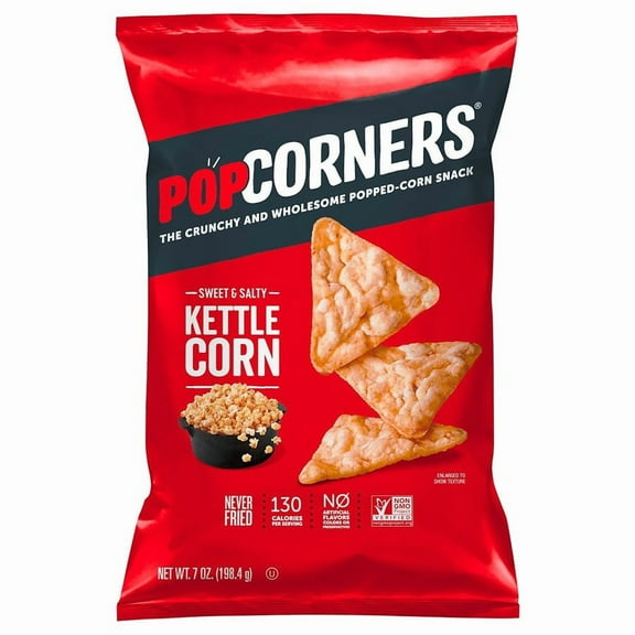 Popcorners Snacks Kettle Corn 7.0 OZ Pack of 2