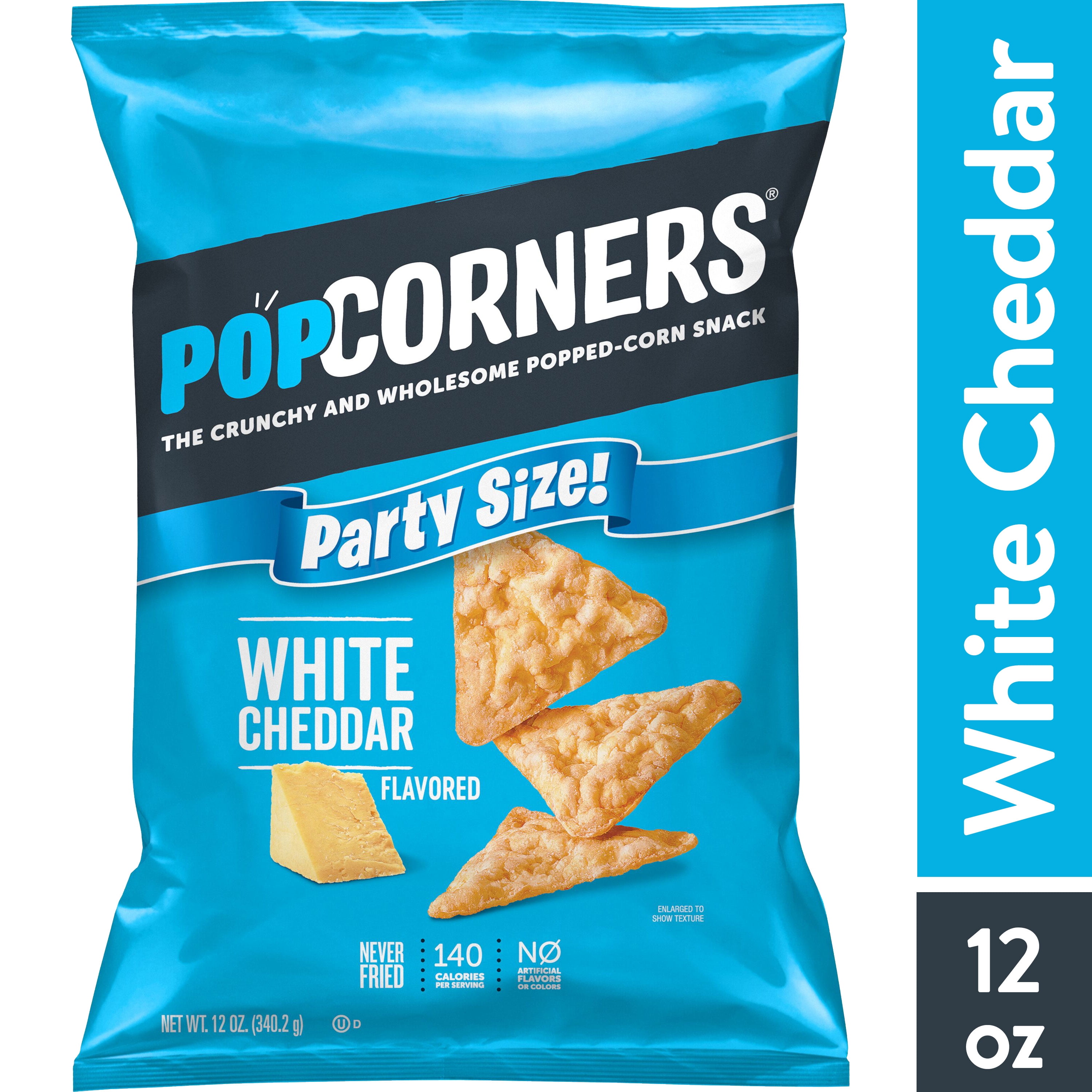 Popcorners White Cheddar Popped Corn Snack, 12 oz