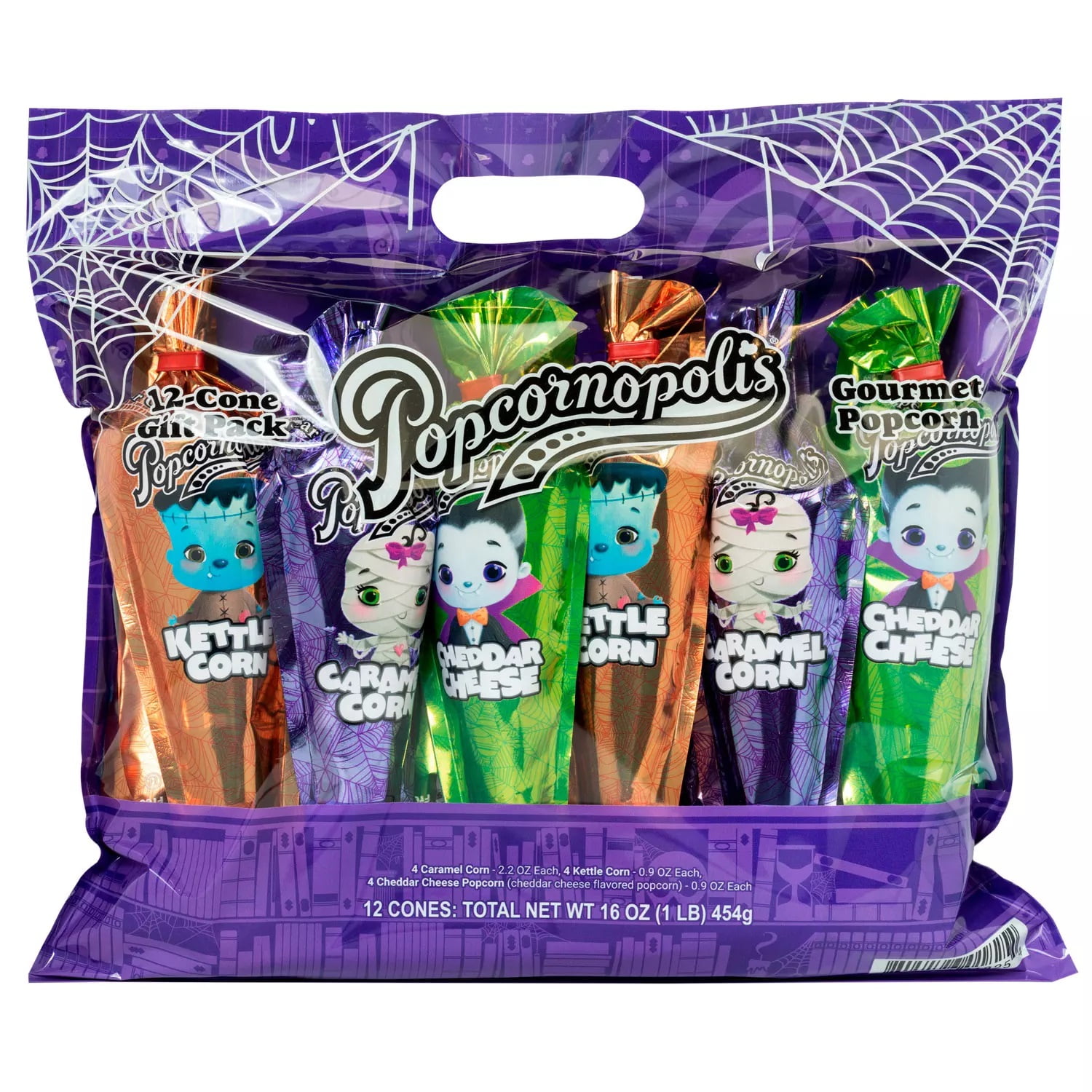 Popcornopolis 12-Cone Halloween Gift Pack (16 Ounce)