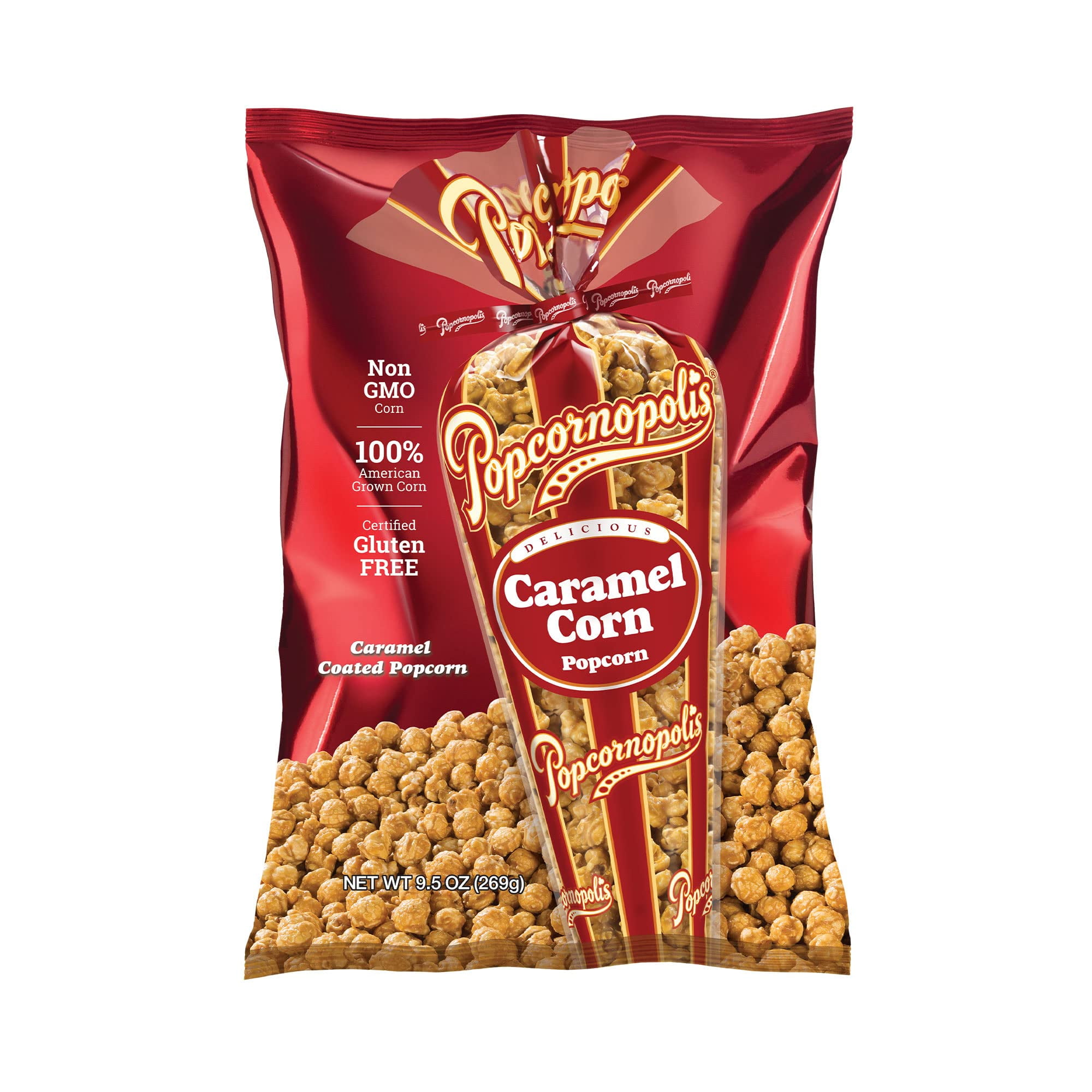 Popcornopolis Gourmet Caramel Corn CI30 Popcorn, Popped Popcorn Snack