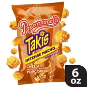 Popcornopolis Intense Nacho Takis 6 oz Bag, Cheese Popcorn