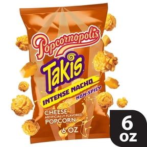 Popcornopolis Intense Nacho Takis 6 oz Bag, Cheese Popcorn