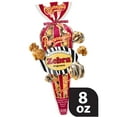thumbnail image 1 of Popcornopolis Zebra 8 oz Cone, Caramel with Chocolatey Stripes Popcorn, 1 of 7