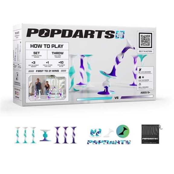 Popdarts 8128300 Pro Pack Darts Board, Retro