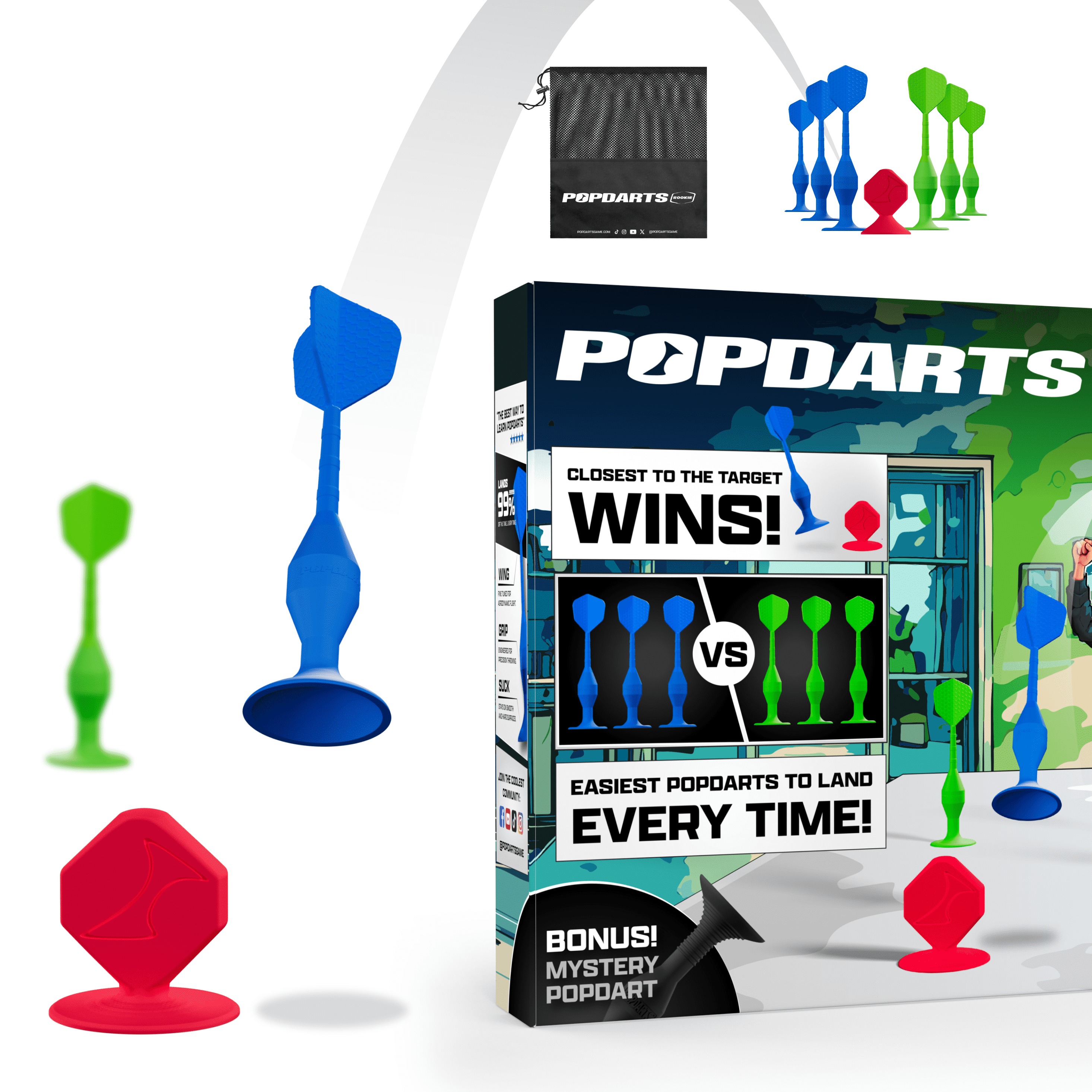 have a good time キャンバス POPDARTS Toy Dart Board Kids Dart Game, Rookie Pack Winged Suction