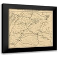 thumbnail image 1 of Pope 22x20 Black Modern Framed Museum Art Print Titled - Field of Operations Virginia - Pope 1866, 1 of 5