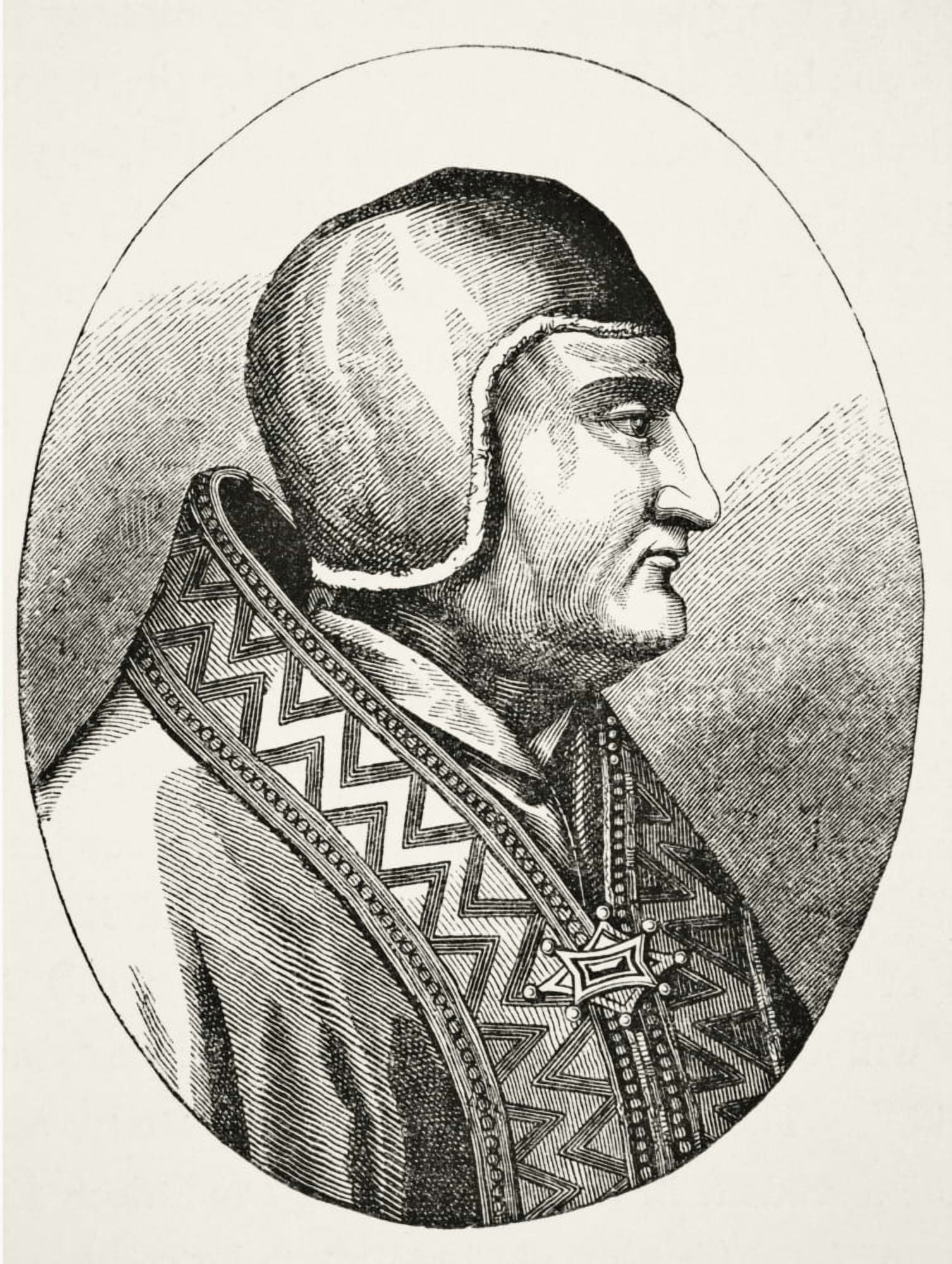 Pope Clement Iv 1195 To 1268 Born Gui Faucoi Le Gros From Science And Literature In The Middle Ages By Paul Lacroix Published London 1878 Canvas Art - Ken Welsh Design Pics (24 x 32)