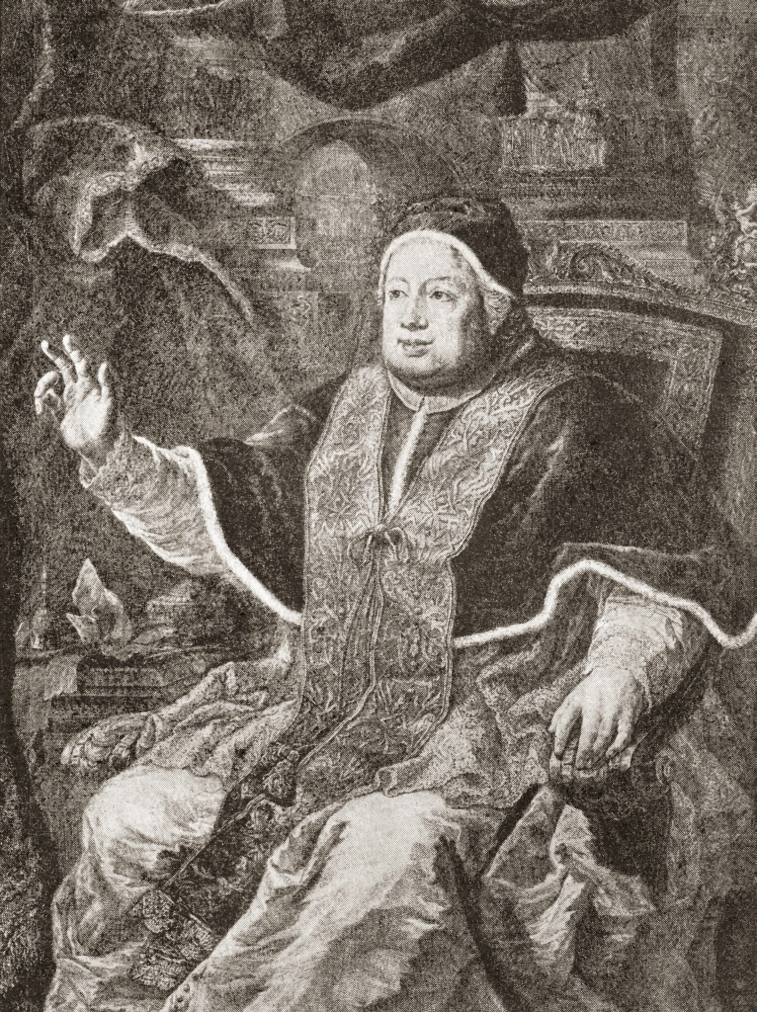 Pope Clement Xiii 1693 Canvas Art - Ken Welsh Design Pics (24 x 32)