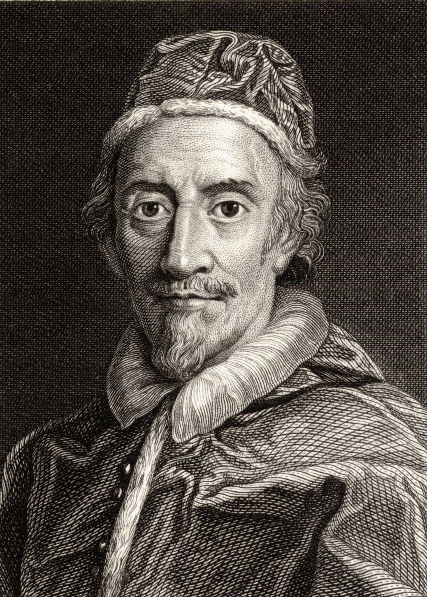Pope Clemente Ix 1600-1669 Pope 1667-1669 Original Name Giulio Rospigliosi 19Th Century Print Engraved By John T Wedgwood From A Painting By Carlo Maratti Canvas Art - Ken Welsh Design Pics (24 x 34)