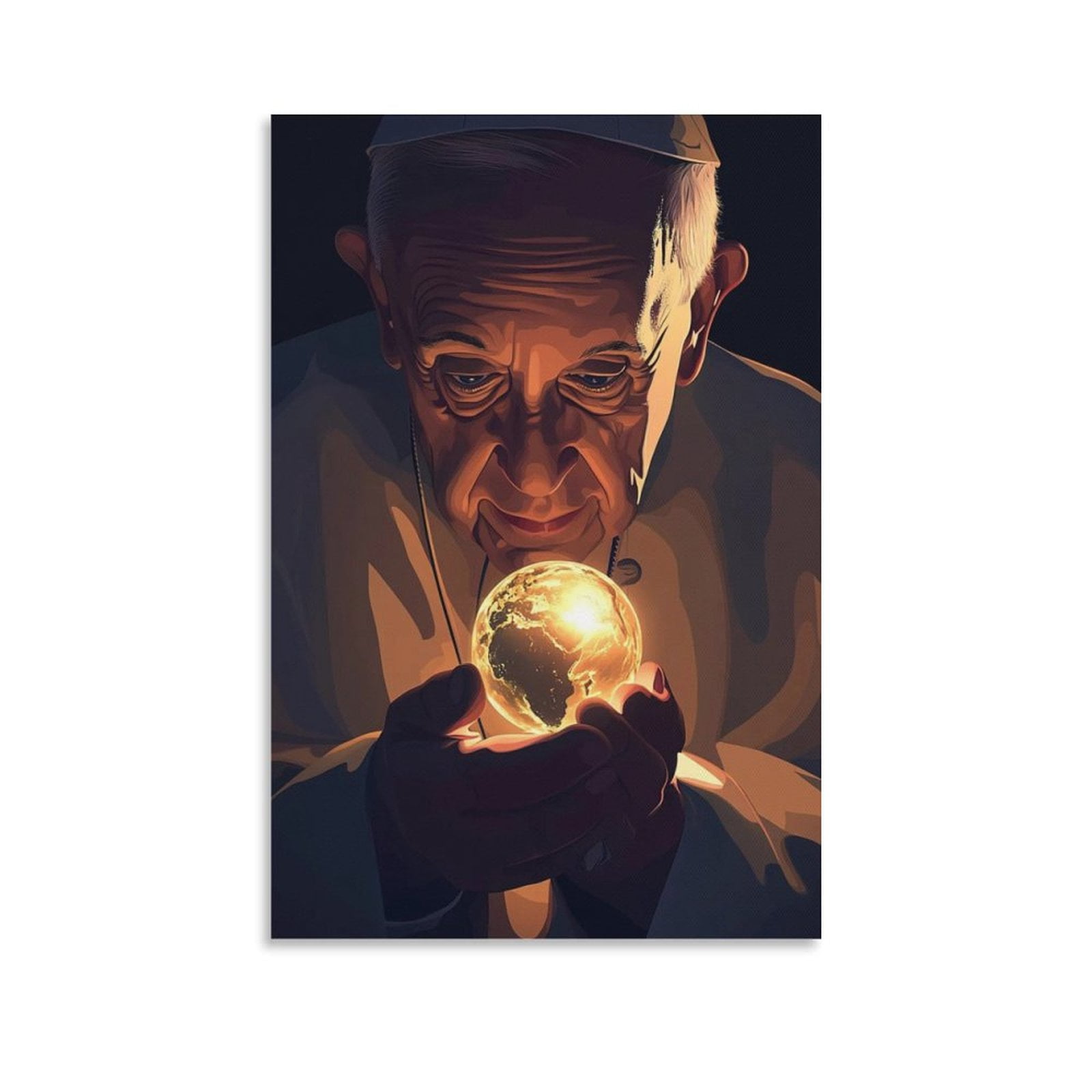 Pope Francis Canvas Painting, Wall Hanging Art, HD Print Wall Artwork
