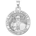 thumbnail image 1 of Pope Francis Papal Philadelphia, PA Visit 2015 - "a Journey of Faith" Embossed Medal 1 Inch Sterling Silver, 1 of 1