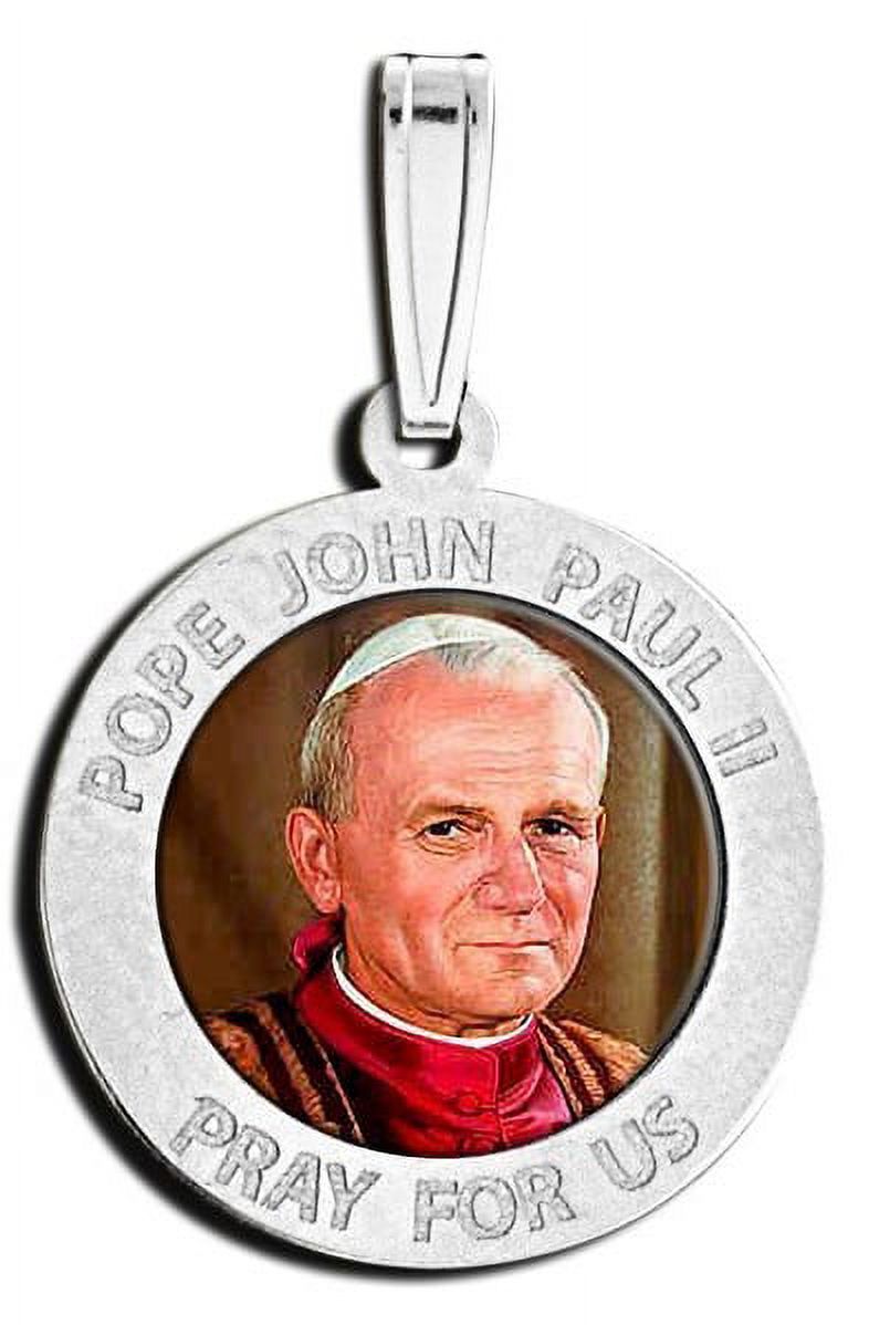 Pope John Paul II Religious Medal Color - 1 Inch Size of a Quarter ...