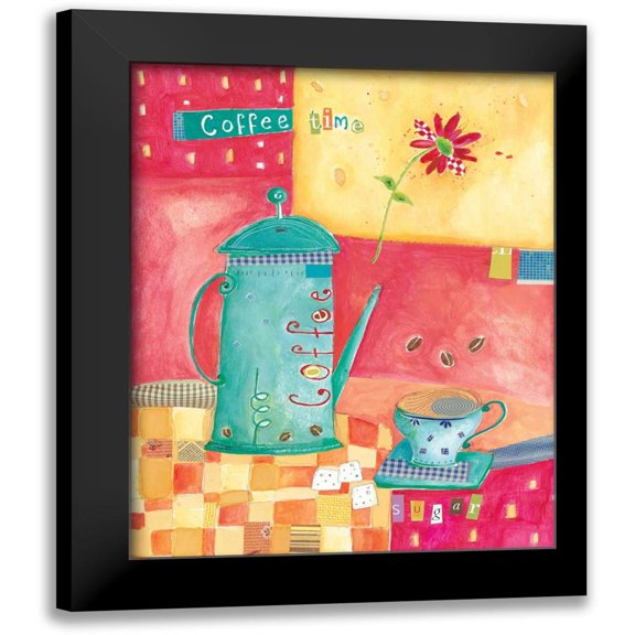 Pope, Kate and Elizabeth 12x14 Black Modern Framed Museum Art Print Titled - Kitchen Collage I