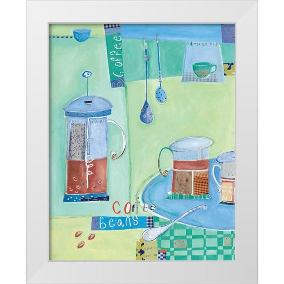 Pope, Kate and Elizabeth 12x14 White Modern Wood Framed Museum Art Print Titled - Kitchen Collage IV