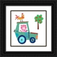 thumbnail image 1 of Pope, Kate and Elizabeth 15x15 Black Ornate Wood Framed with Double Matting Museum Art Print Titled - Cute Farm Pig, 1 of 4