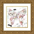 thumbnail image 1 of Pope, Kate and Elizabeth 20x20 Gold Ornate Wood Framed with Double Matting Museum Art Print Titled - Boho Butterfly, 1 of 4