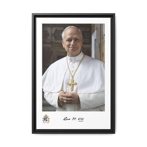 Pope Leo XIV Art, Pope Portrait Artwork, Christian Religious Decor