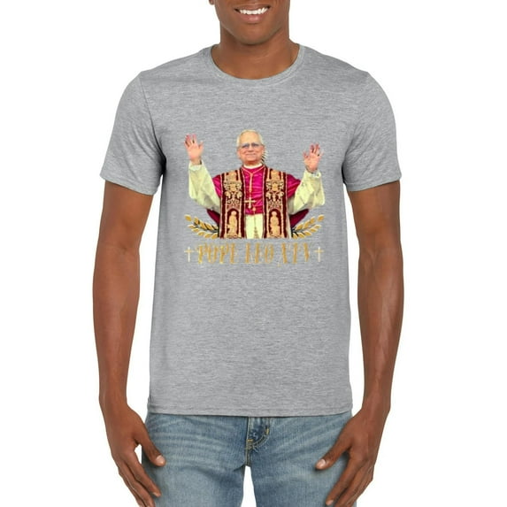 Pope Leo XIV Creative Papal Church Statement Faith-Based Graphic T-Shirt, for men & women, up to size 5XL