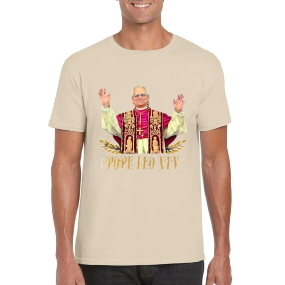 Pope Leo XIV Creative Papal Church Statement Faith-Based Graphic T-Shirt, for men & women, up to size 5XL