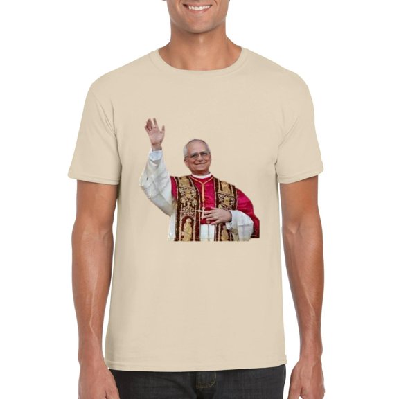 Pope Leo XIV GOD Bold Christian Religious Statement Graphic Faith Tee, for men & women, up to size 5XL