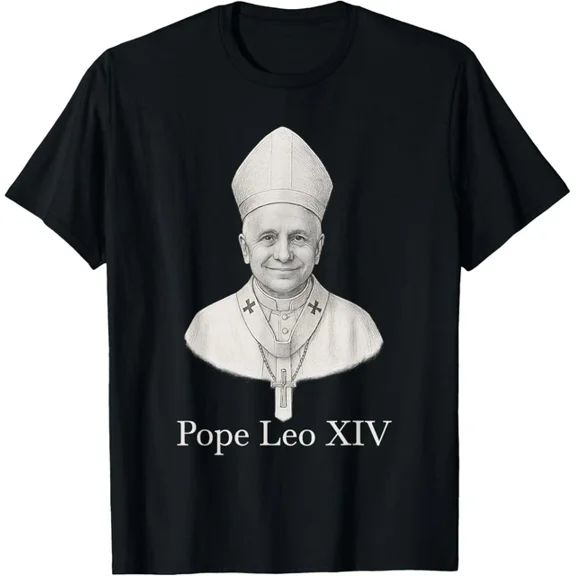 Pope Leo Xiv Portrait T-Shirt Unisex S-5XL Hot Trending Shirt, Vintage Birthday Gift