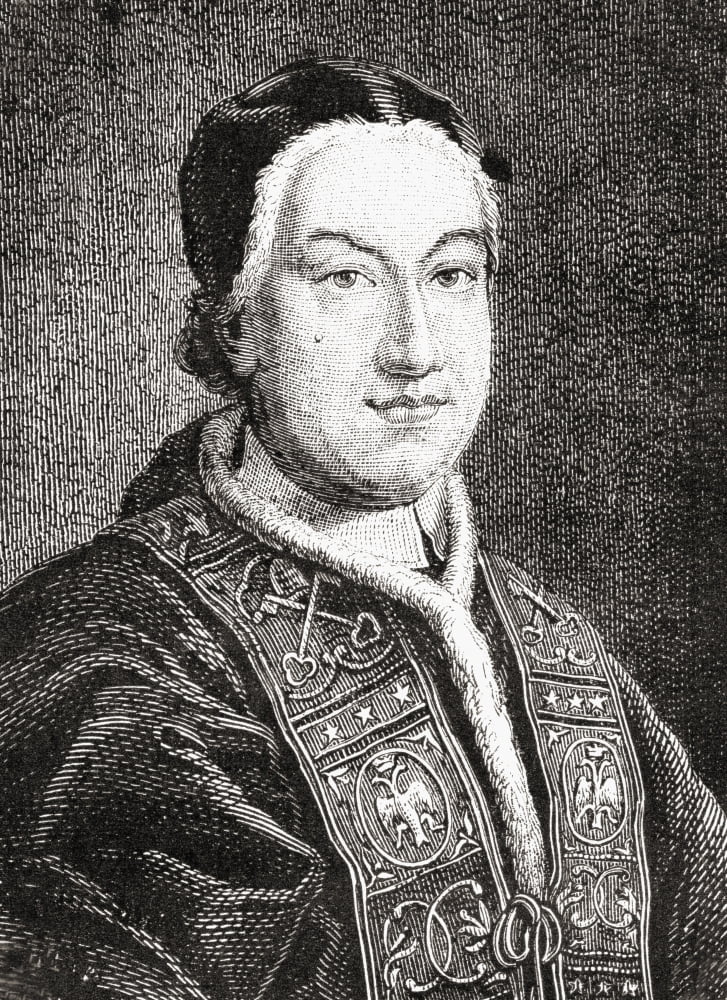 Pope Pius Vi 1717-1799 (Giovanni Angelico Braschi)From Histoire De La Revolution Francaise By Louis Blanc Canvas Art - Ken Welsh  Design Pics (13 x 17)