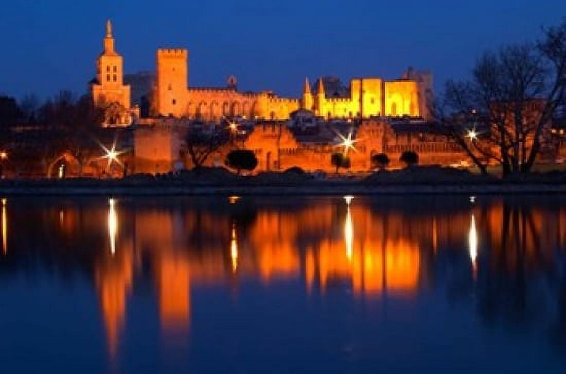 Popes Palace in Avignon and the Rhone River Canvas Art - Per Karlsson DanitaDelimont (36 x 24)