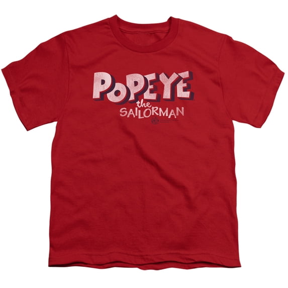 Popeye 3D Logo Youth 18/1 T-Shirt Red