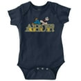 thumbnail image 1 of Popeye Ahoy Traditional Tattoo Font Romper Boys or Girls Infant Baby Brisco Brands 12M, 1 of 6