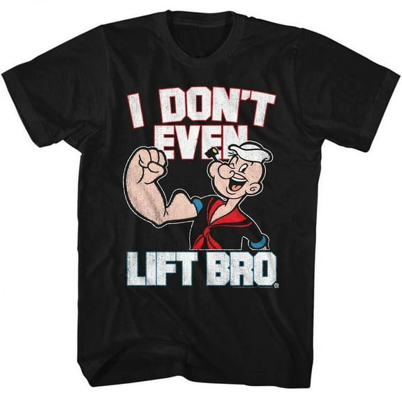 Popeye Aintliftin Black Adult T-Shirt 4Xl