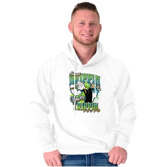Popeye Always Drippin Never Trippin Hoodie Hooded Sweatshirt Men Brisco Brands M