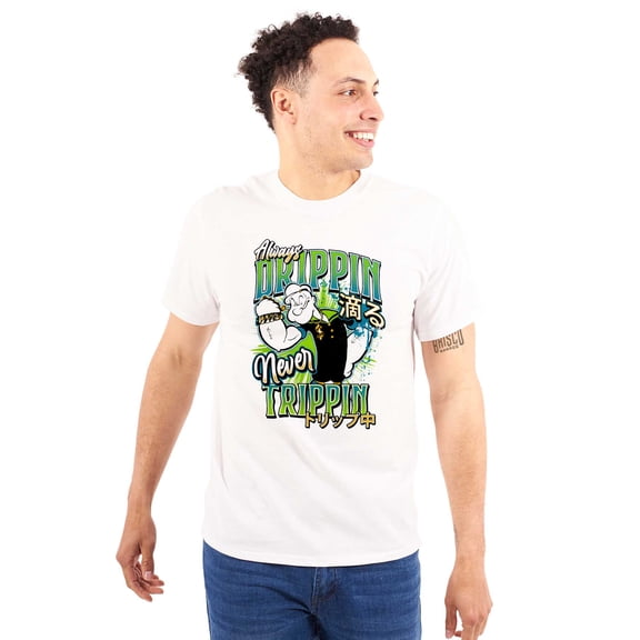 Popeye Always Drippin Never Trippin Men Big & Tall Graphic Tee Brisco Brands 2X