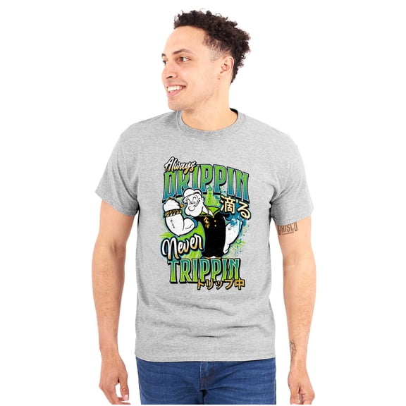 Popeye Always Drippin Never Trippin Men Big & Tall Graphic Tee Brisco Brands 3X