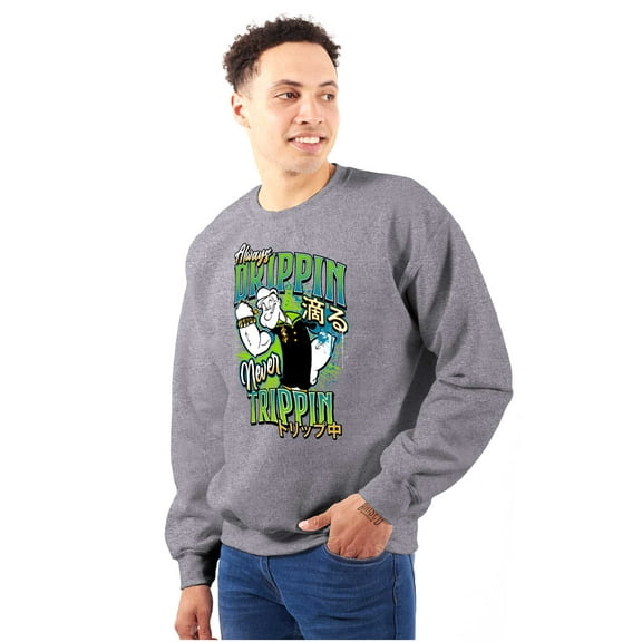 Popeye Always Drippin Never Trippin Men Big & Tall Sweatshirt Brisco Brands 3X
