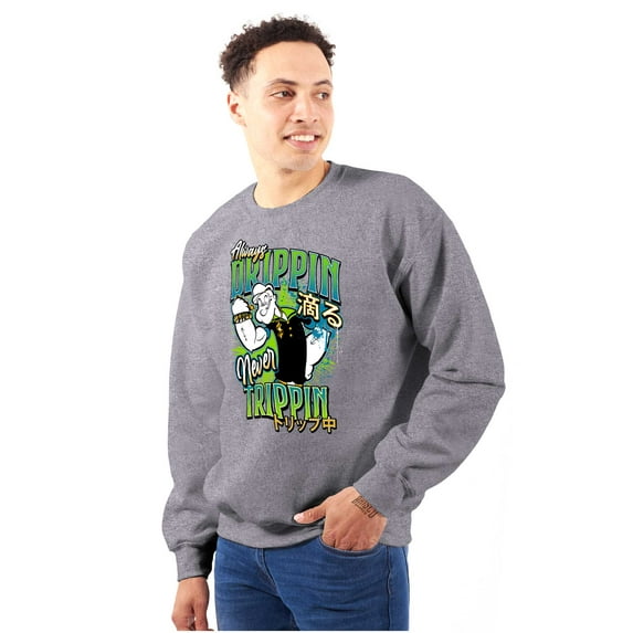 Popeye Always Drippin Never Trippin Men Big & Tall Sweatshirt Brisco Brands 3X