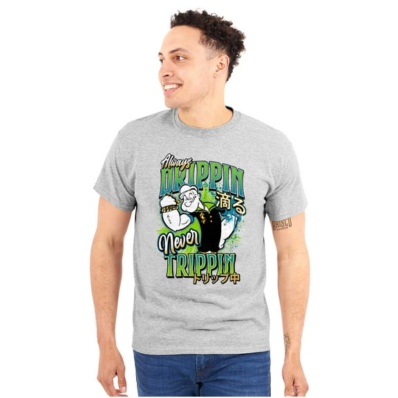 Popeye Always Drippin Never Trippin Men's Graphic T Shirt Tees Brisco Brands S
