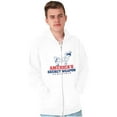 thumbnail image 1 of Popeye America's Secret Weapon Funny Zip Up Hoodie Men's Women's Brisco Brands L, 1 of 6