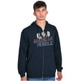 thumbnail image 1 of Popeye American Muscle Athletic Zip Hoodie Sweatshirt Men Brisco Brands S, 1 of 6