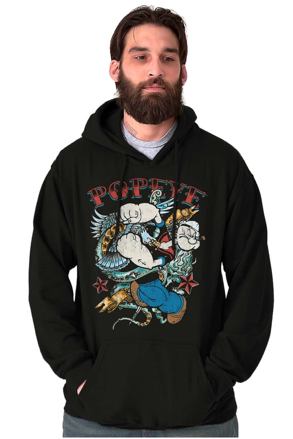 American Traditional Tattoo Unisex Plus Size Hoodie Brisco Brands 2X