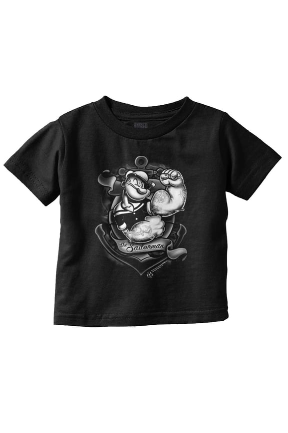 Anchor Tattoo Muscle Flex Toddler Boy Girl T Shirt Infant Toddler Brisco Brands 6M