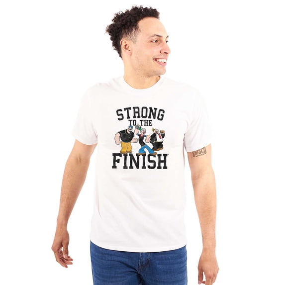 Popeye And Crew Strong To The Finish Men's Graphic T Shirt Tees Brisco Brands X