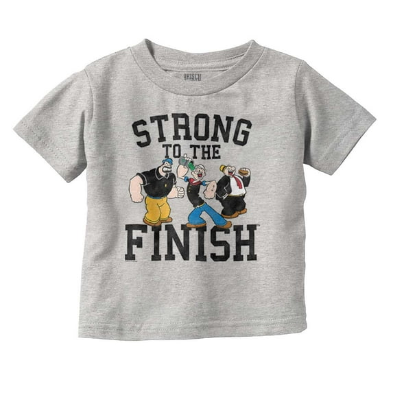 Popeye And Crew Strong To The Finish Toddler Boy Girl T Shirt Infant Toddler Brisco Brands 4T