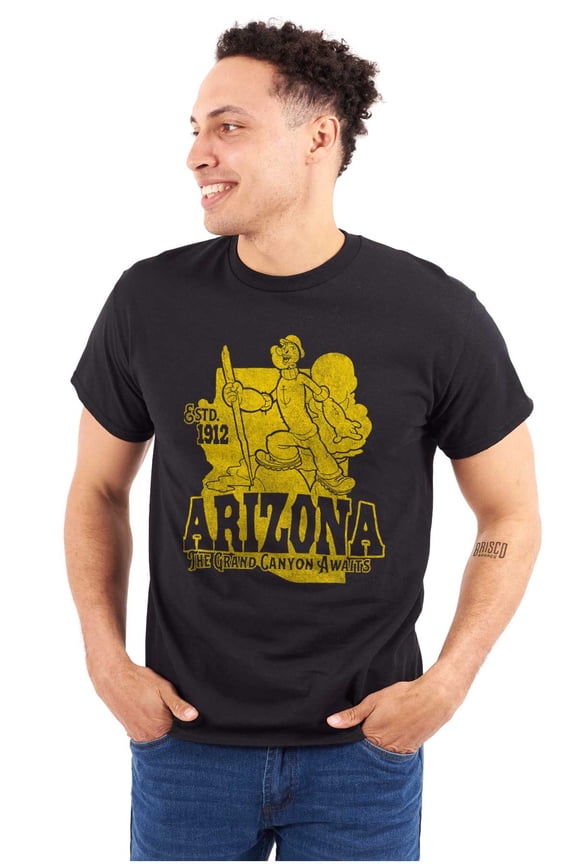 Arizona State AZ Cartoon Men's Graphic T Shirt Tees Brisco Brands S