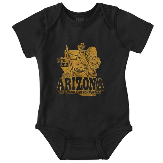 Popeye Arizona State AZ Cartoon Romper Boys or Girls Infant Baby Brisco Brands NB