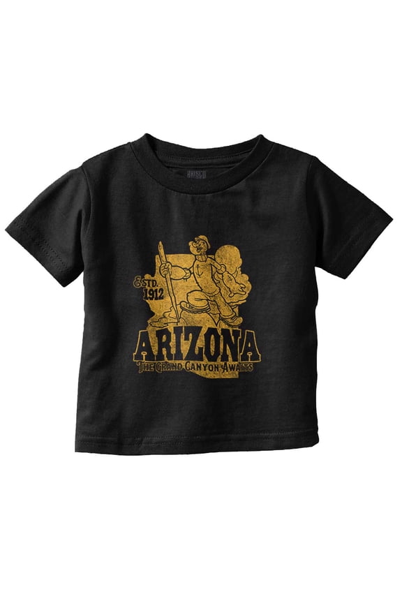 Arizona State AZ Cartoon Toddler Boy Girl T Shirt Infant Toddler Brisco Brands 6M