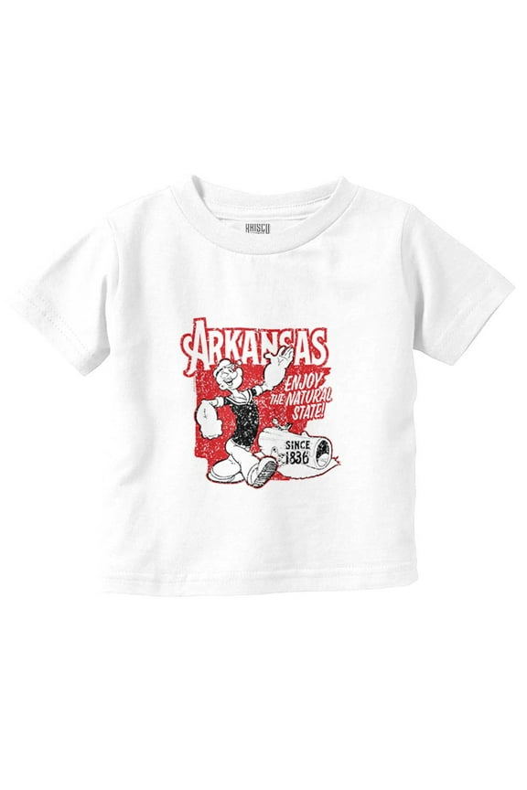 Arkansas State AR Cartoon Toddler Boy Girl T Shirt Infant Toddler Brisco Brands 4T
