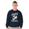 thumbnail image 1 of Popeye Armed Dangerous Biceps Workout Men's Crewneck Sweatshirt Brisco Brands S, 1 of 6