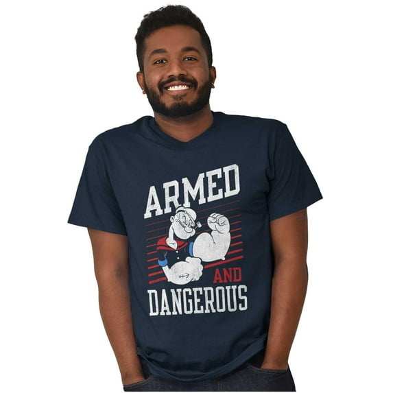 Popeye Armed Dangerous Biceps Workout Men's Graphic T Shirt Tees Brisco Brands S