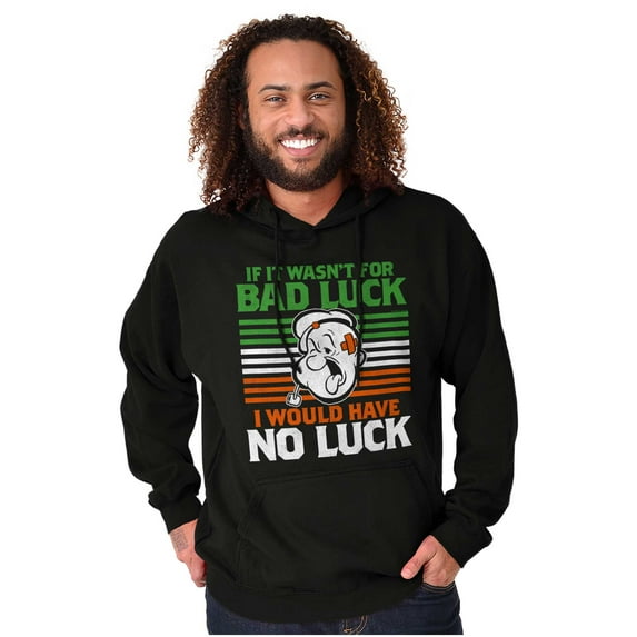 Popeye Bad Luck St Patricks Day Hoodie Sweatshirt Women Men Brisco Brands L